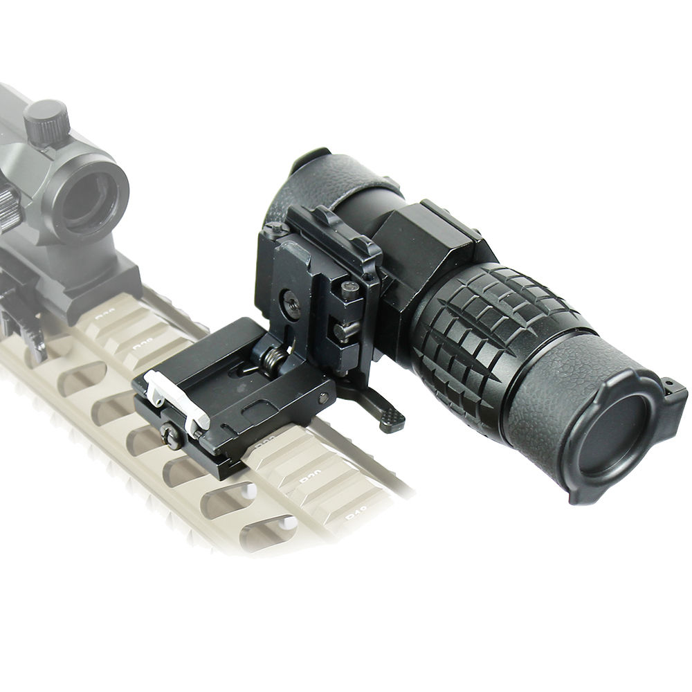 3X Magnifier Scope with FTS Flip to Side Mount Fits Holographic and ...