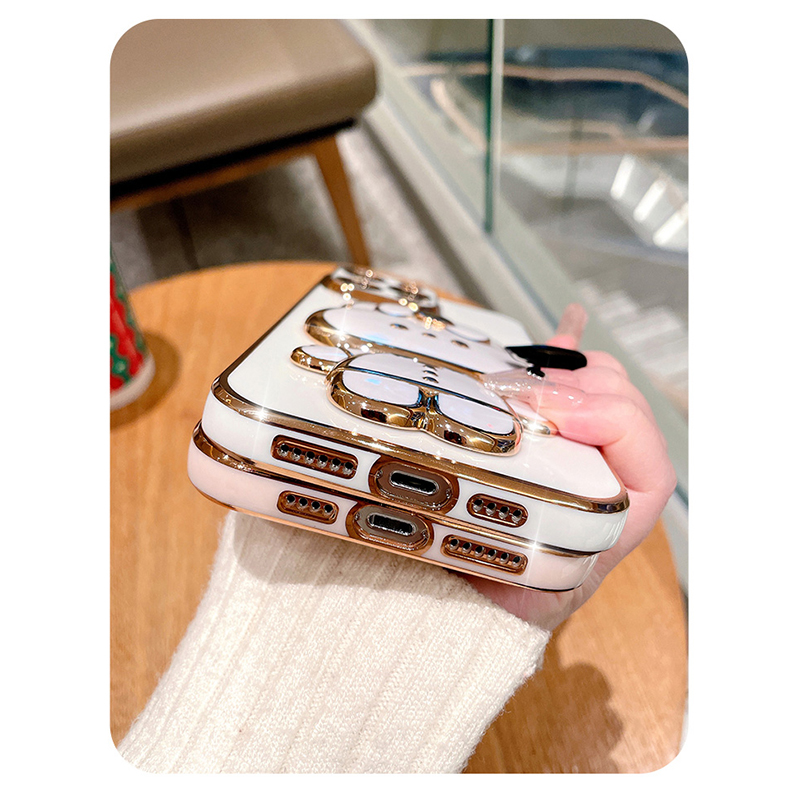For iPhone 14 Pro Max 13 12 11 XS XR Cartoon Rabbit Invisible