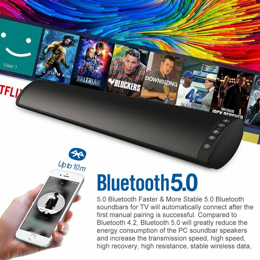 Powerful TV Sound Bar Home Theater Subwoofer Soundbar with Bluetooth