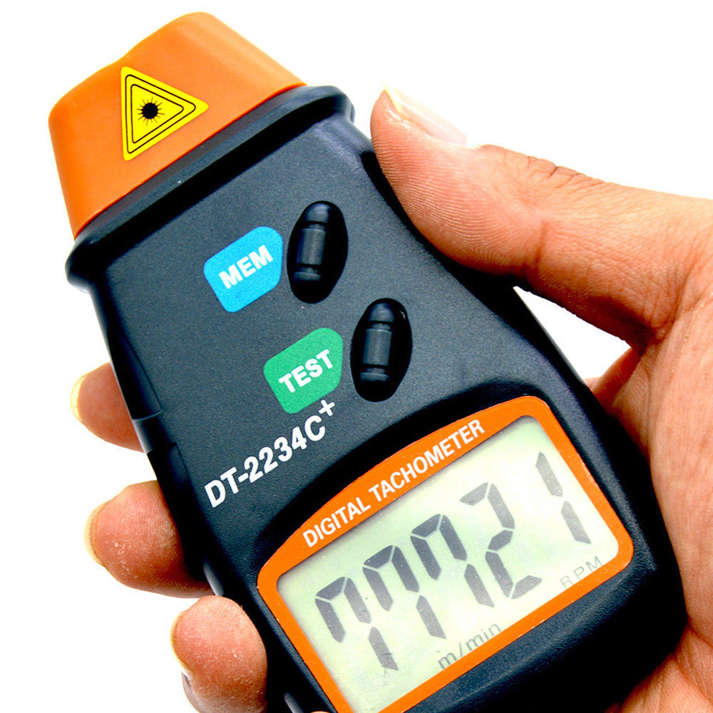 Digital Laser Tachometer RPM Meter - Non-Contact, 2.5 To 99999 RPM, With Battery 13 thumbnail image