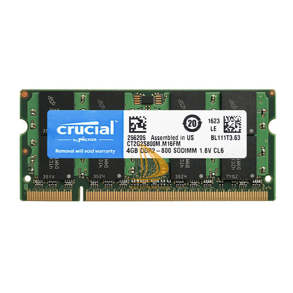 8GB 2X 4GB 2RX8 Crucial PC2-6400 DDR2-800MHz DDR2 200pin SODIMM