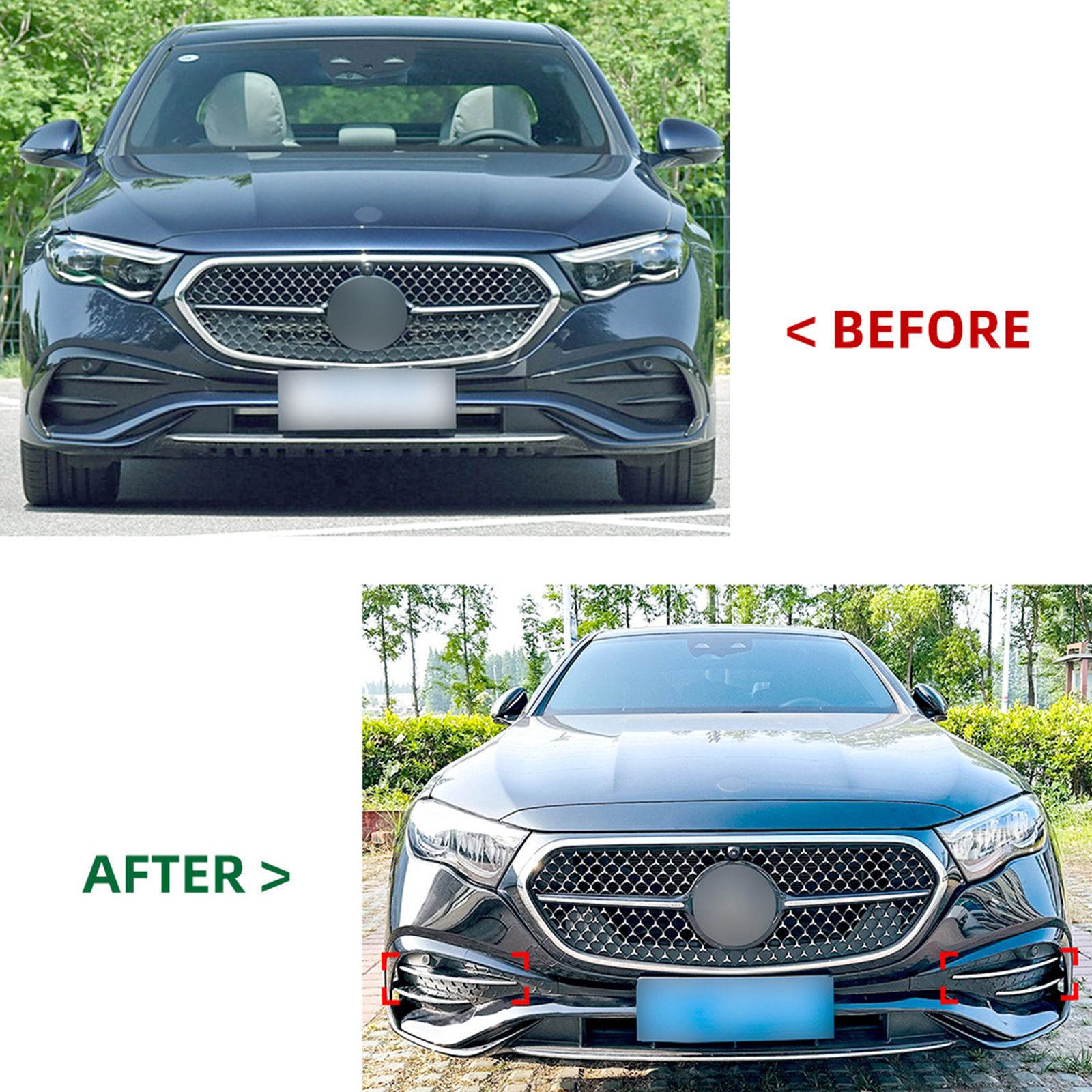 Front Bumper Side Vent Molding For Benz E Class W214 S214 AMG Line