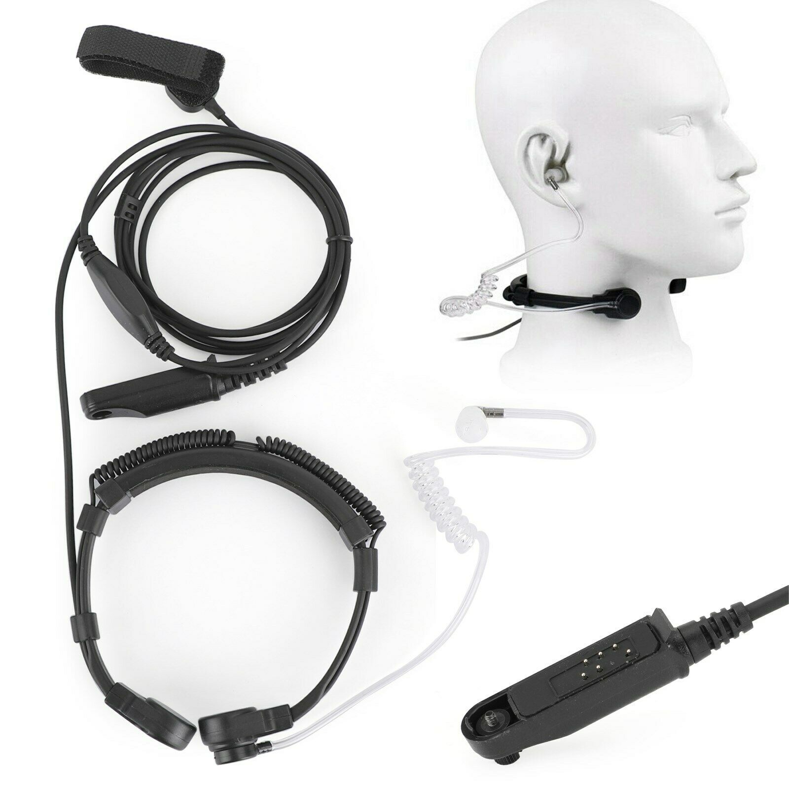 Acoustic Tube Throat Vibration Mic Headset For Baofeng UV-9R Plus