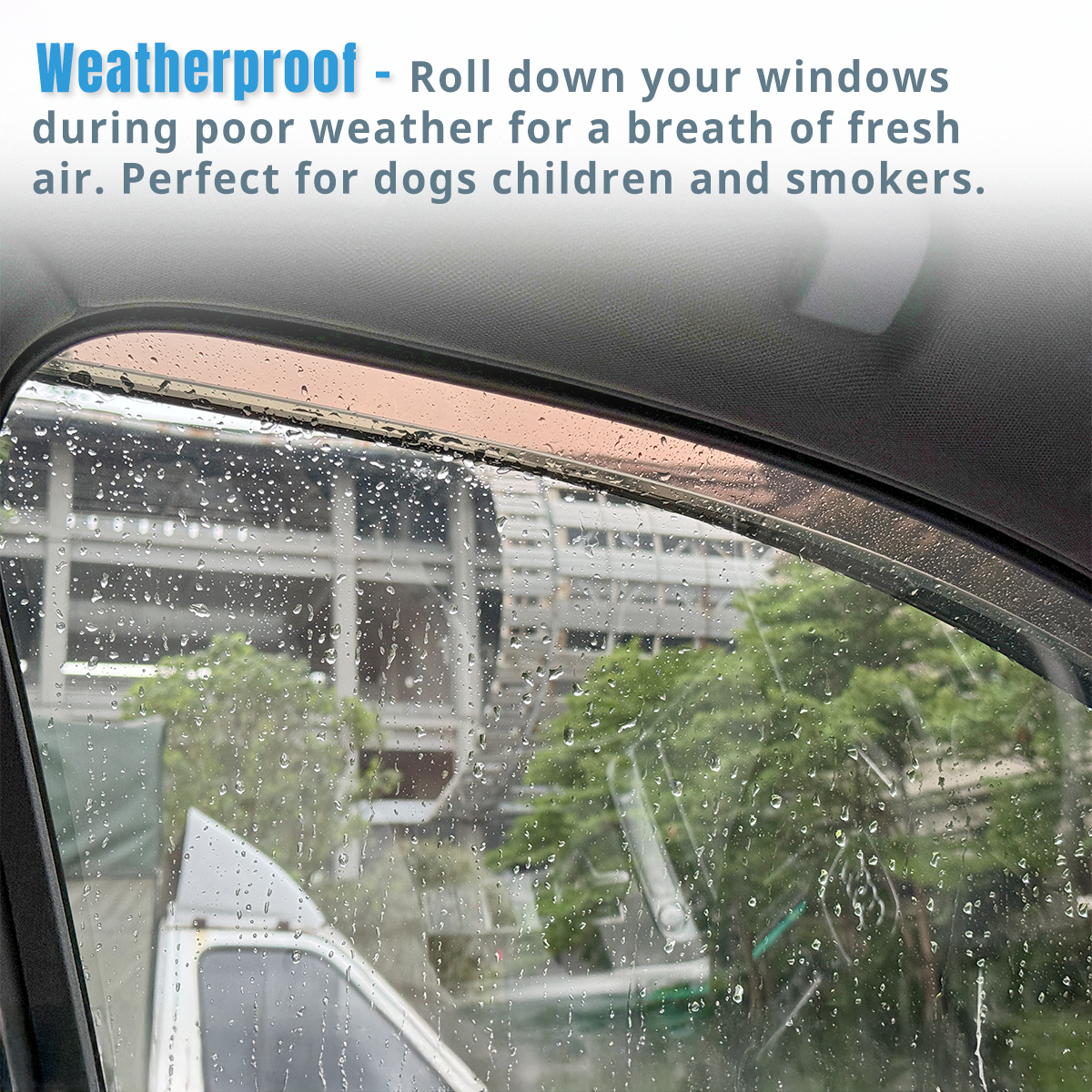 In Channel Window Rain Guards Fit 2015-2021 Ford F-150 Super Crew Out-Channel Vent S Rain Sun Wind Guards Shade Deflectors By Window Visor - Foto 12