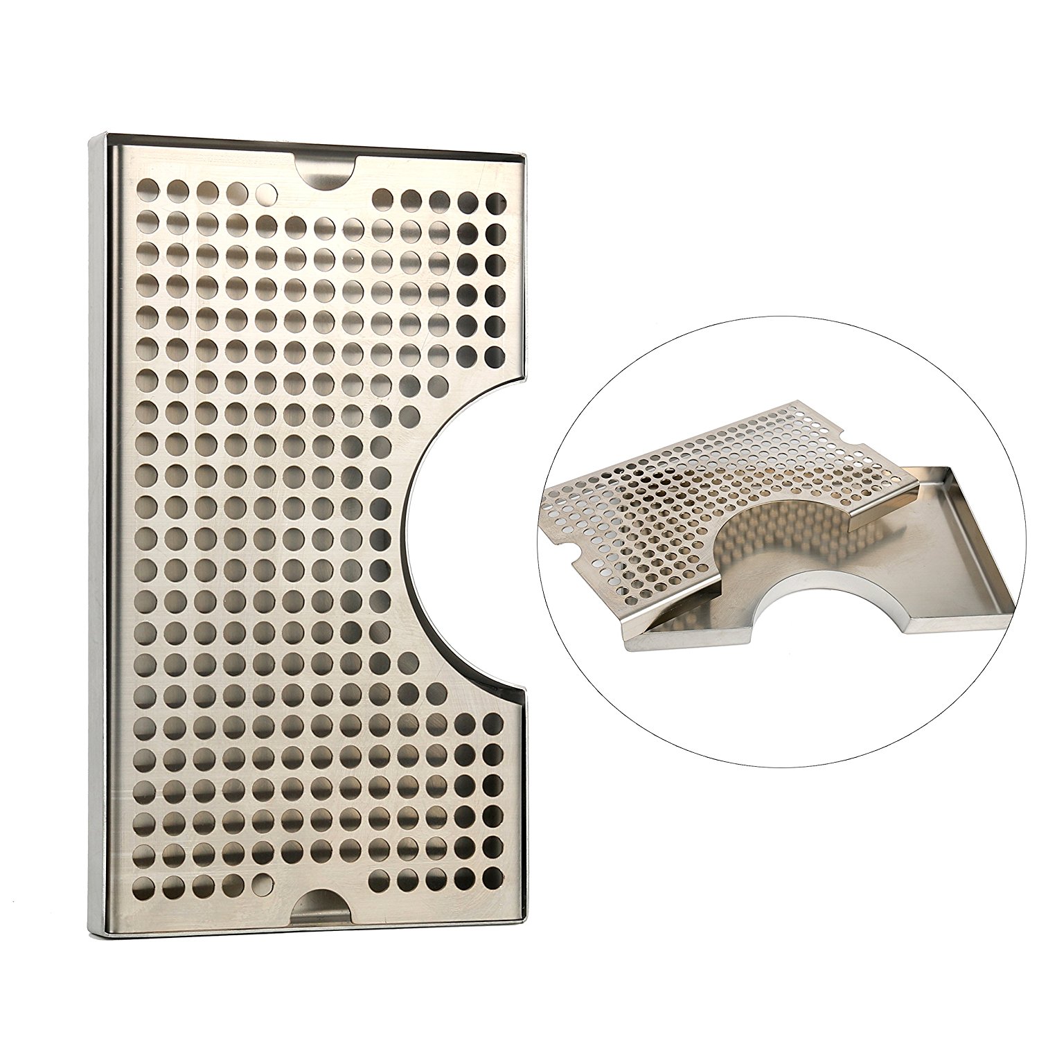 Tap Draft Beer Kegerator Tower Drip Tray Stainless Steel Surface Mount