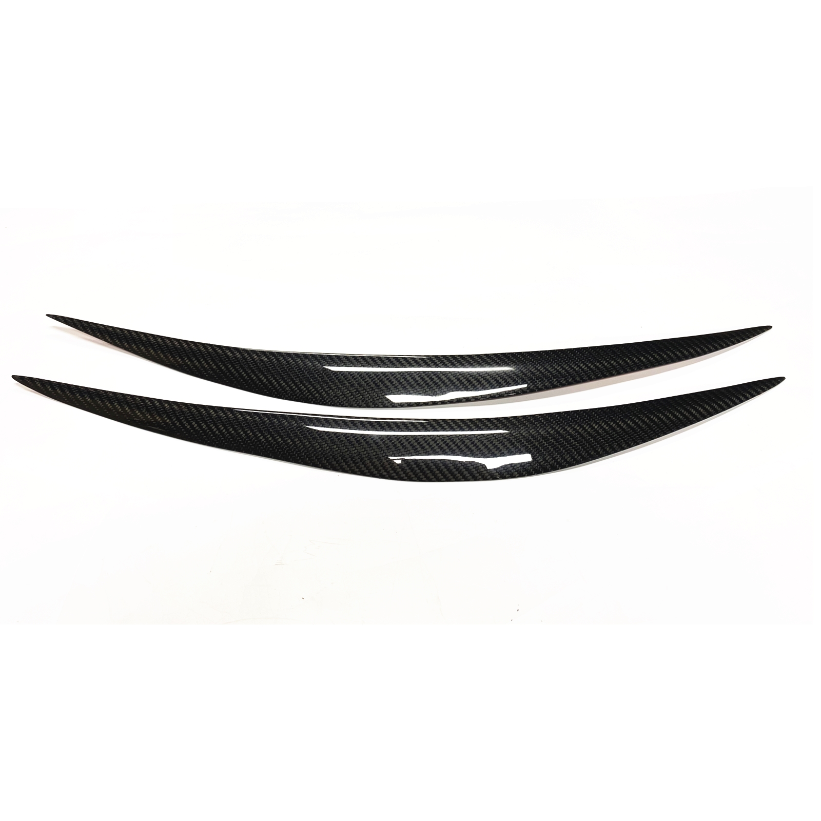 Carbon Fiber Look Headlight Eyebrow Trim Covers For Infiniti FX35 FX37 FX50 2009-2013 – Gloss Black