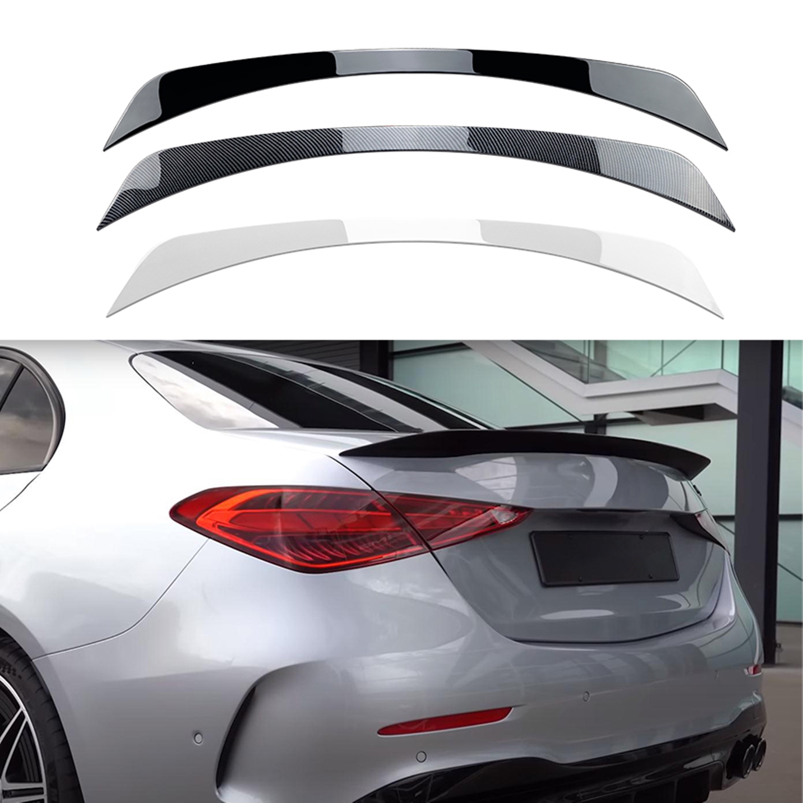 Fit For Mercedes Benz C W206 C200 2022-2024 Black Rear Trunk