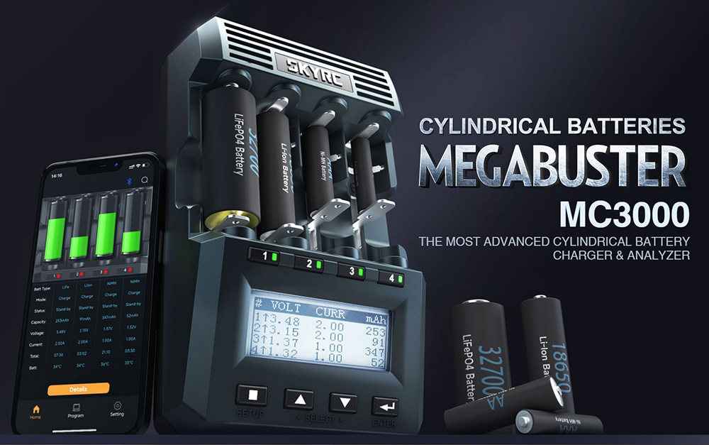 SKYRC MC3000 LCD Smart Battery Charger for AA AAA NiMH NiCd