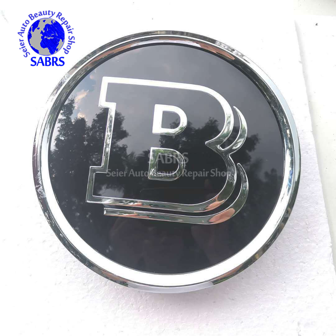 Brabus B Style Front Grille Badge Black Emblem For Mercedes Benz A B C ...