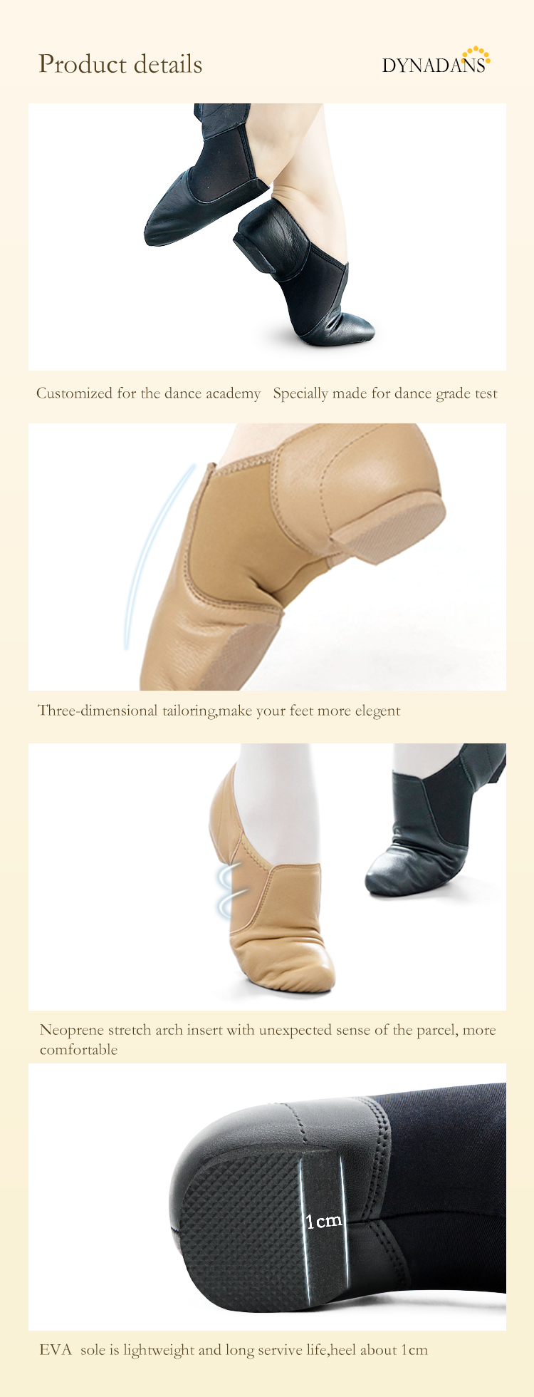 Professional Split Sole Jazz Shoes with Elastic Dance Shoes