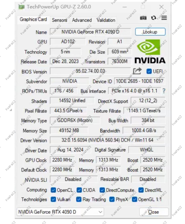 GEFORCE RTX 4090 D 48GB Founders Edition Deep Learning Graphics