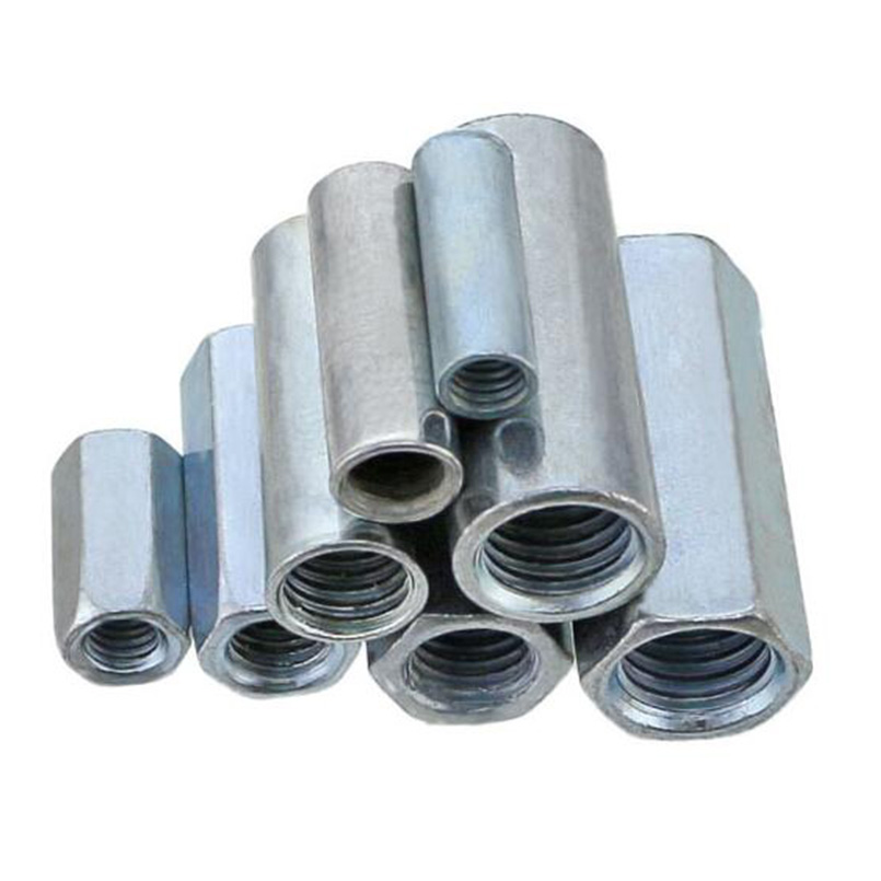 New Hex/Round Nuts Metric Rod Coupling Nuts Steel Connector Nuts M6 M8