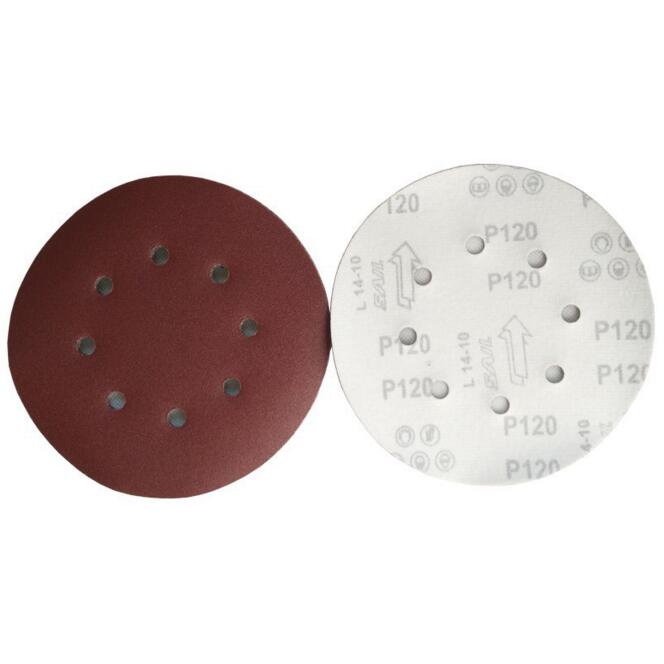 50PCS 180mm Sanding Discs 7 inch Sandpaper Pad Hook and Loop 8 Hole 40