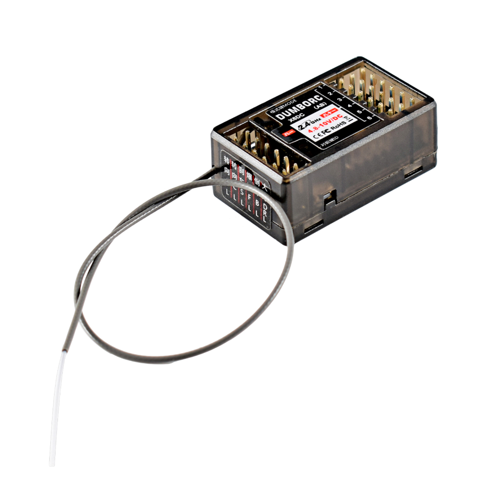 DUMBORC X6DC 6CH Light Servo/Motor Control Receiver for RC