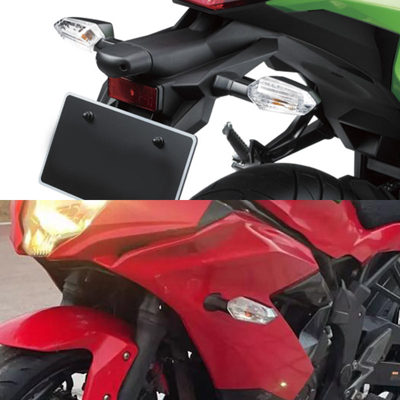 2PCS Turn Signal Lights Front/Rear For KAWASAKI Z125 Z250 Z300