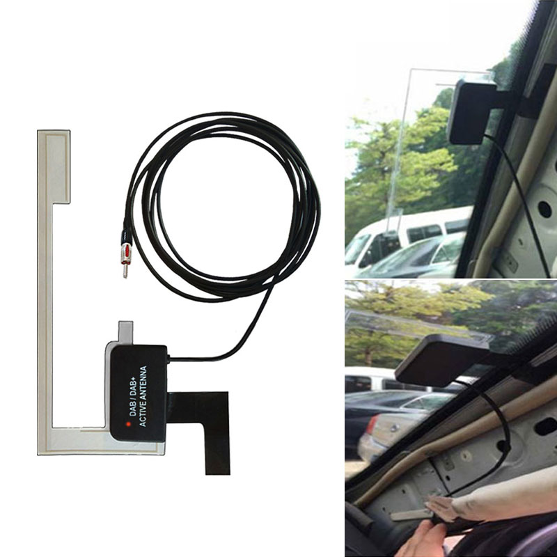 Car Radio DAB DAB+ Glass Mount Window Screen Glass Aerial Antenna 12v ...