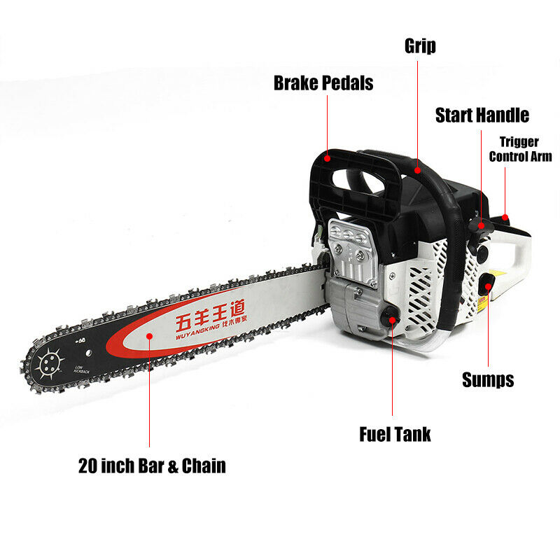 2020 Pro 75CC 5200W 20'' Bar Gasoline Chainsaw Gas Powered ...