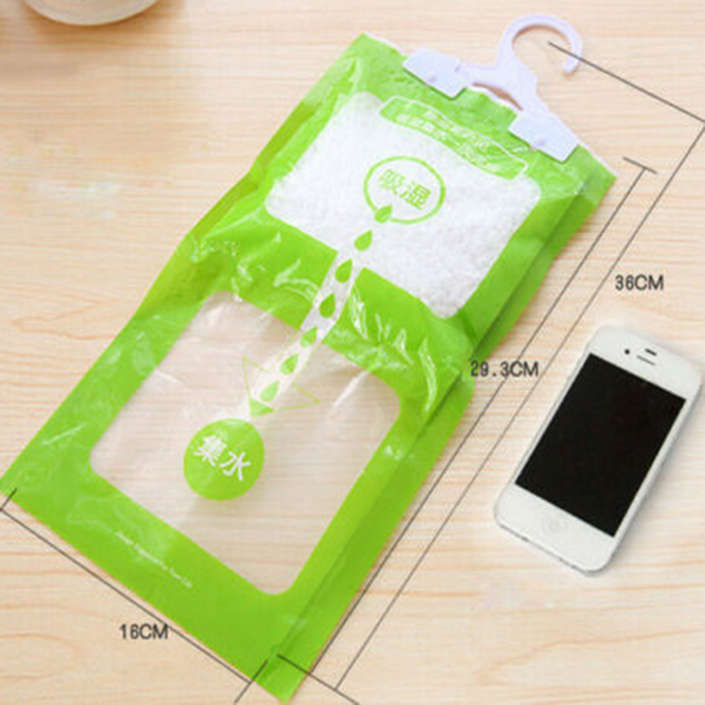 3x Dehumidifier Bags Reusable Moisture Absorber Hanging Wardrobe Drying