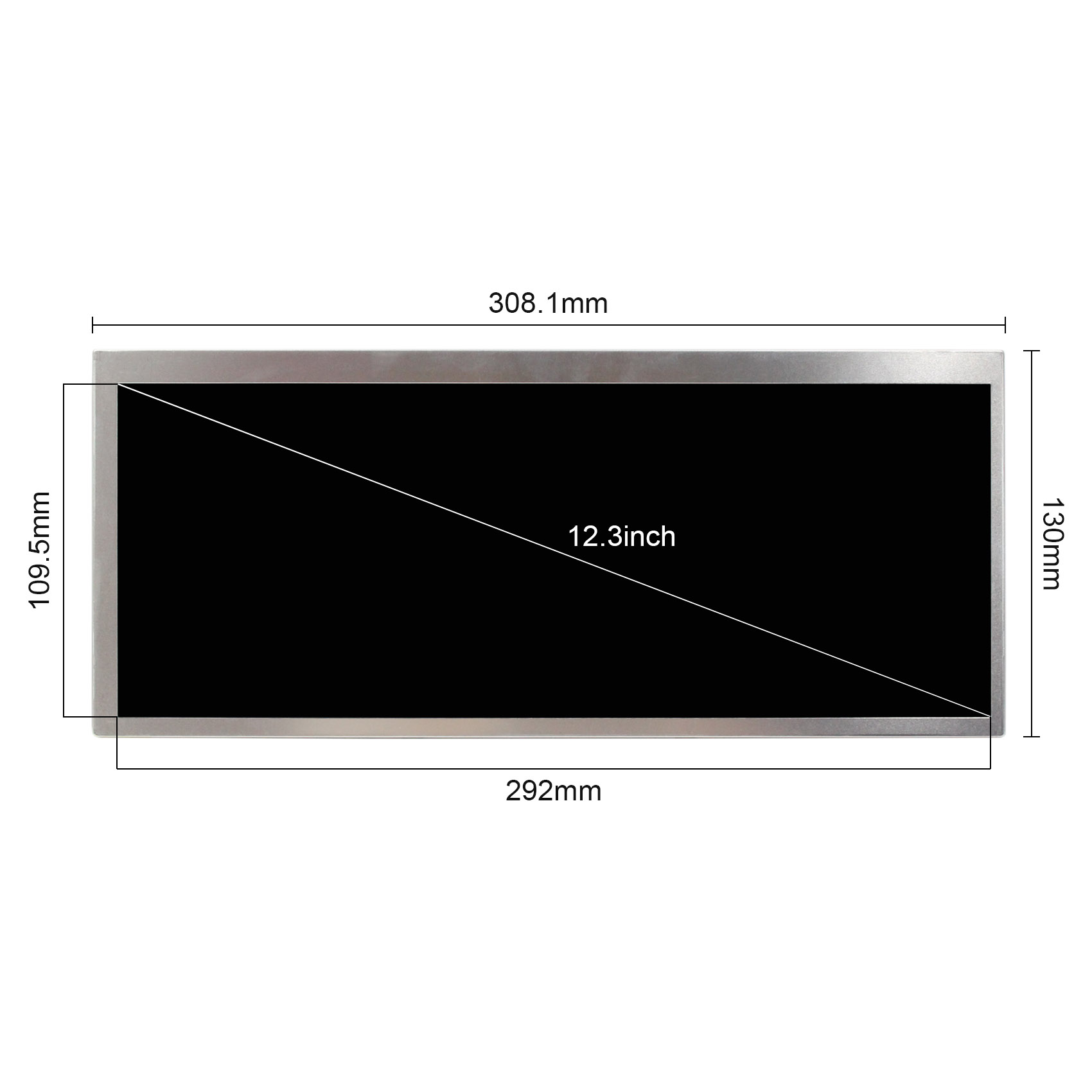 12.3in HSD123KPW1 HSD123KPW2LCD Screen Backlight WLED 1920x720 12.3 ...