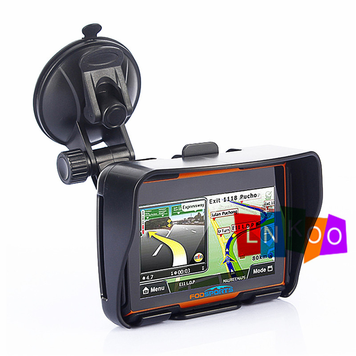 Motorcycle 4.3" Bluetooth Car GPS Touch Screen Navigation Sat Nav 8GB