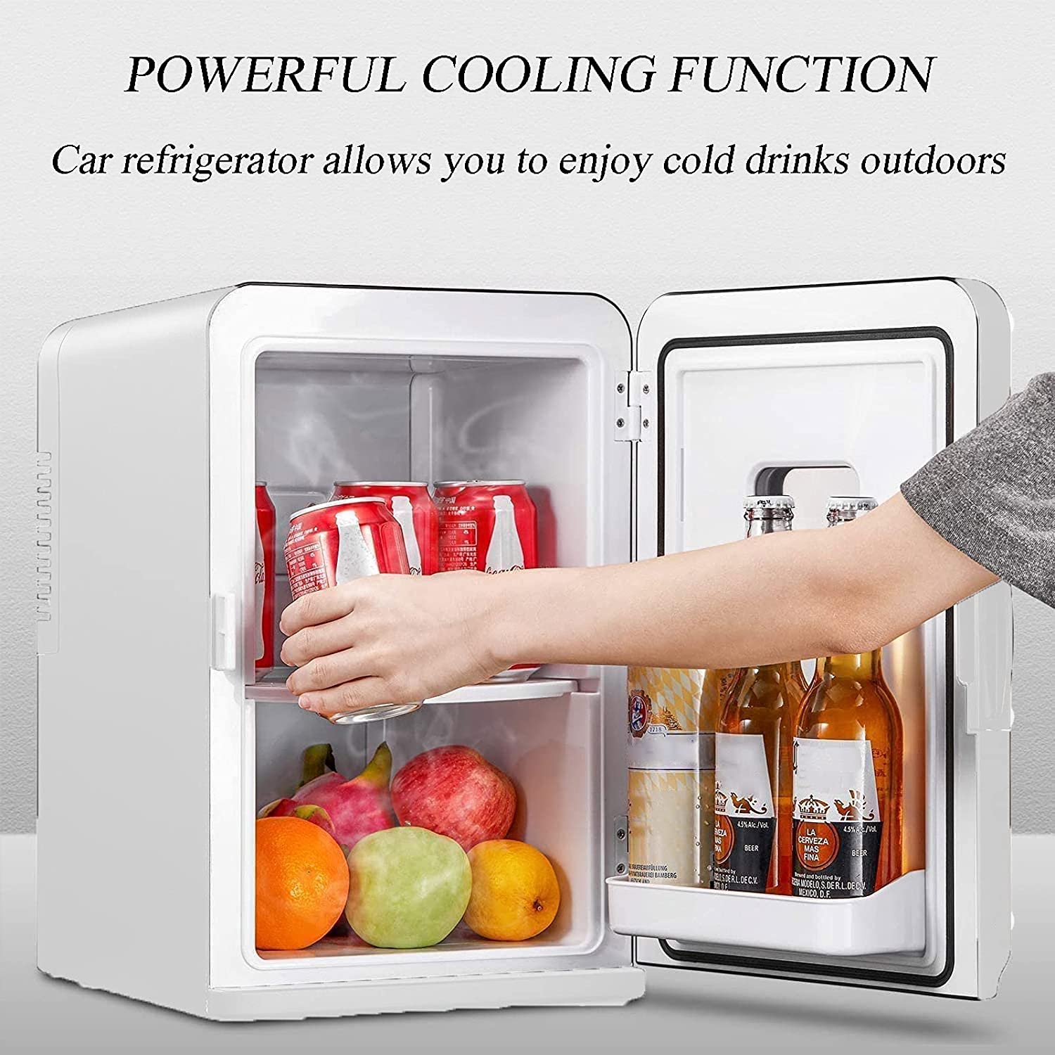 8L Portable Small Mini Fridge With Window For Bedroom Car Office ...