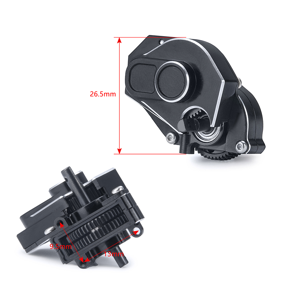 Two-speed Aluminum Transmission Gearbox for 1/24 Axial SCX24 RC