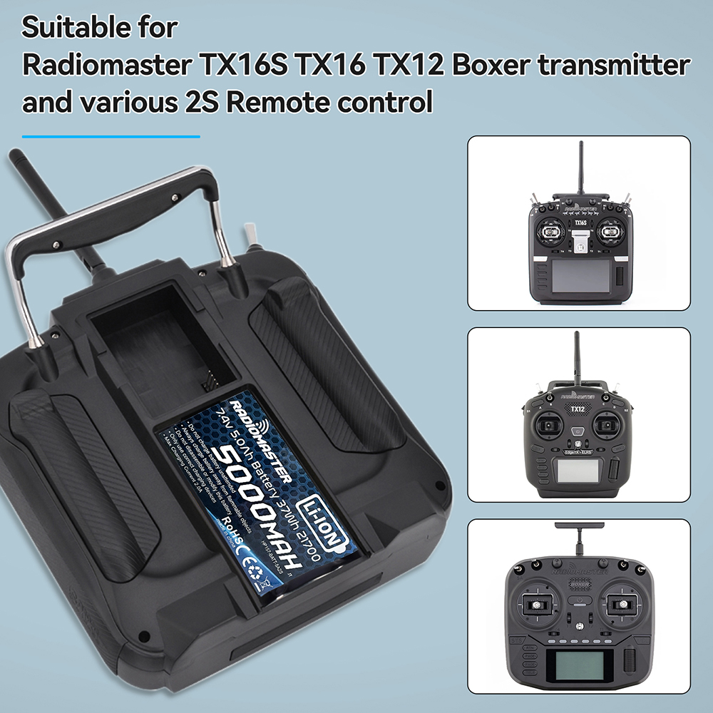 RadioMaster TX16S TX18S Transmitter 7.4V 2S 5000mah 37wh Lipo