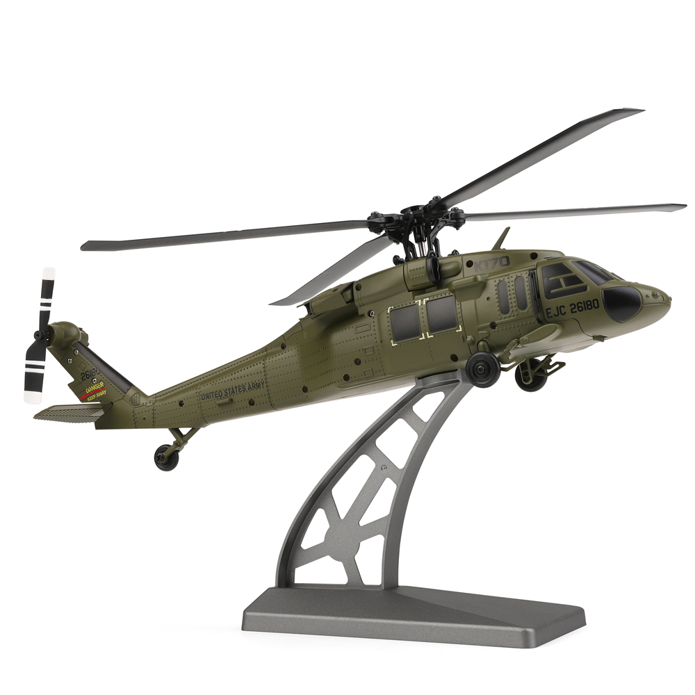 【2025A/W新作★送料無料】 K170 Wltoys RC 6 Brushless 4CH Hawk Black UH-60L Helicopter ホビーラジコン