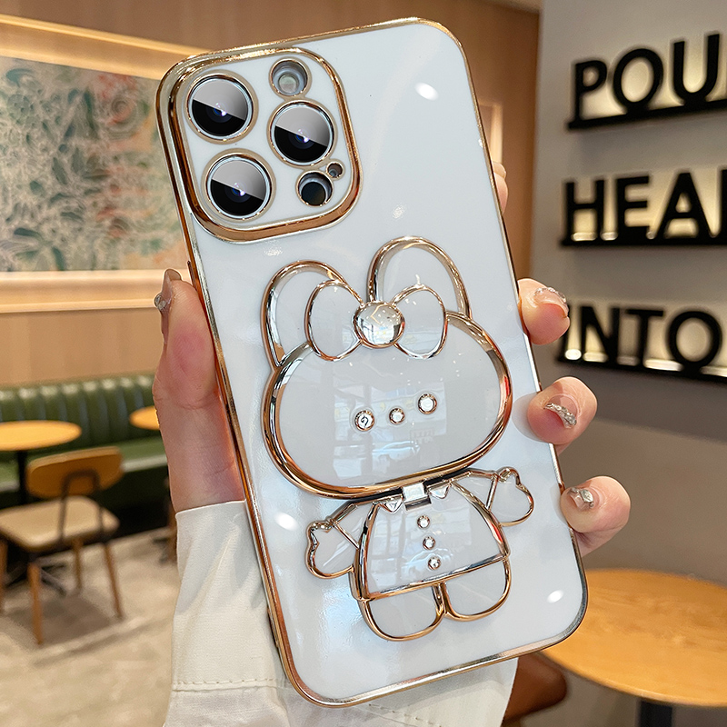 For iPhone 14 Pro Max 13 12 11 XS XR Cartoon Rabbit Invisible