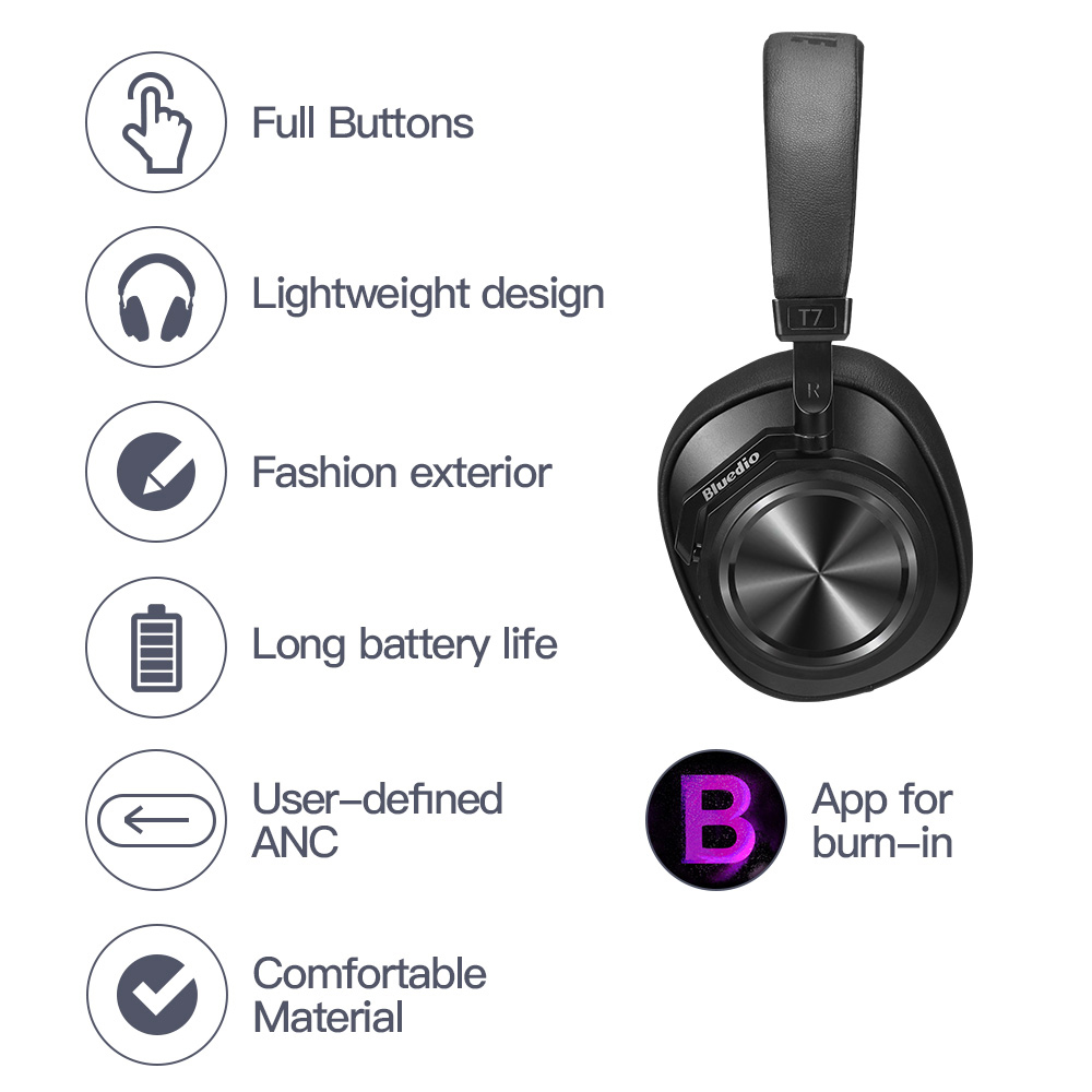 Auriculares Bluedio T7 Plus auriculares inalámbricos con Auriculares Bluedio T7 Plus auriculares inalámbricos con
