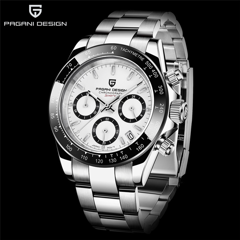 40mm PAGANI DESIGN Full Chronograph Men's VK63 Quartz Wrist
