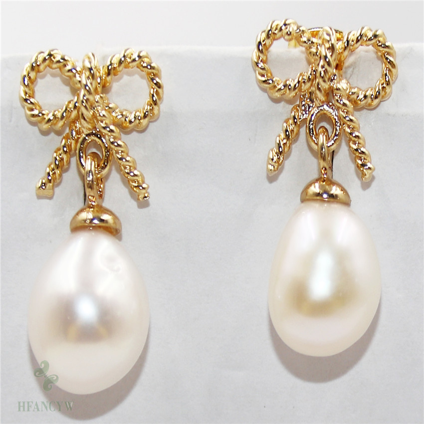 AAA 10-12 mm Blanc South Sea Pearl Boucles D/'Oreilles 14K Or Jaune