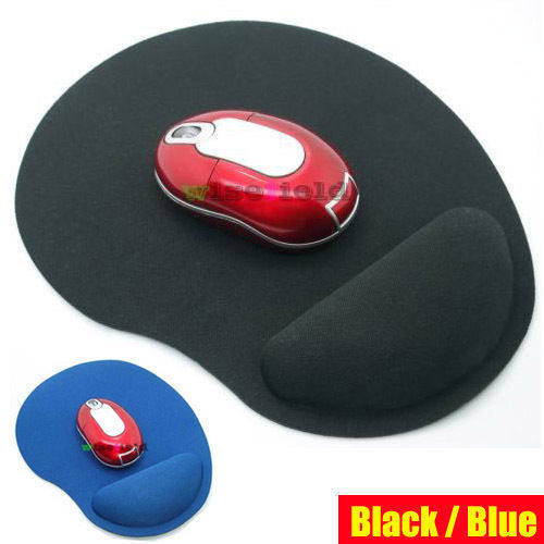 For Optical Mat Mice Comfort Wrist Mouse Pad Black / Blue Color
