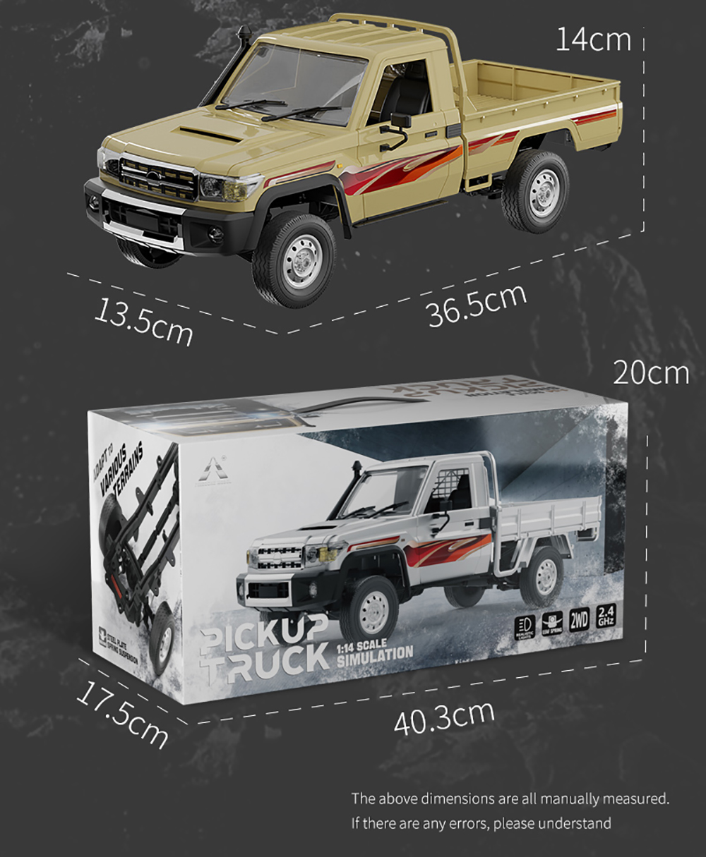 SG-1405/1406 2.4G 1:14 RC Pickup Truck 2WD 15KM/H Rear