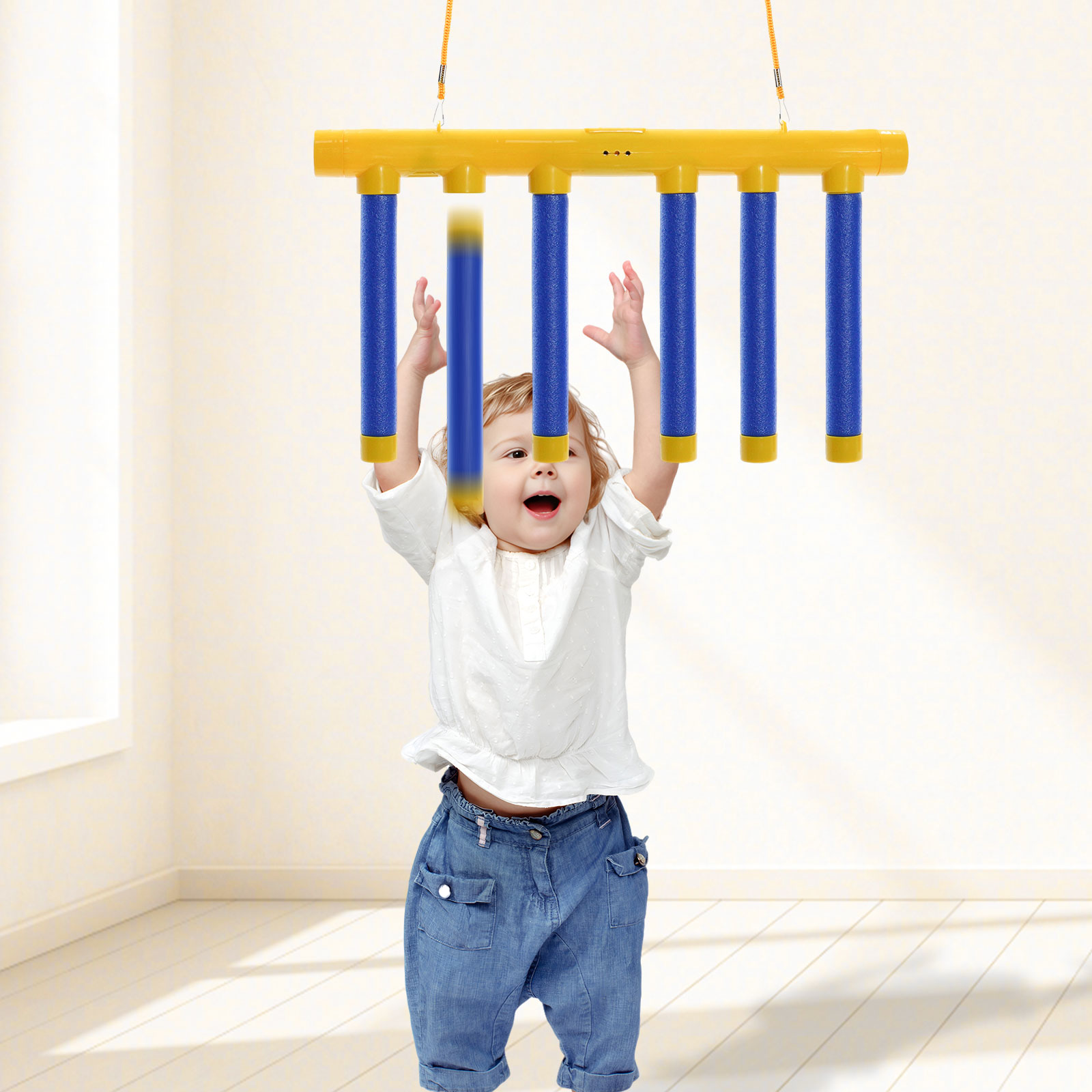 Jeu De Réaction – Attrape-bâtons Tombants – Exercice De Coordination œil-main – À Partir De 6 Ans – Bleu/Rouge Clair