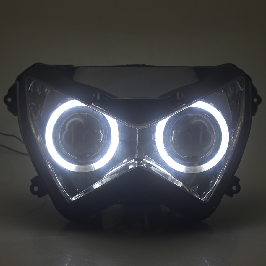 For Kawasaki Z800/250/Z300 Headlight Assembled HID White Angel