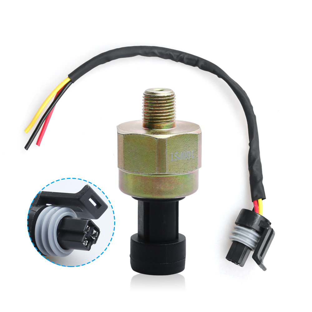 5V Fuel Pressure Sensor Transmitter 100 Psi For Oil Fuel Air Water US ...