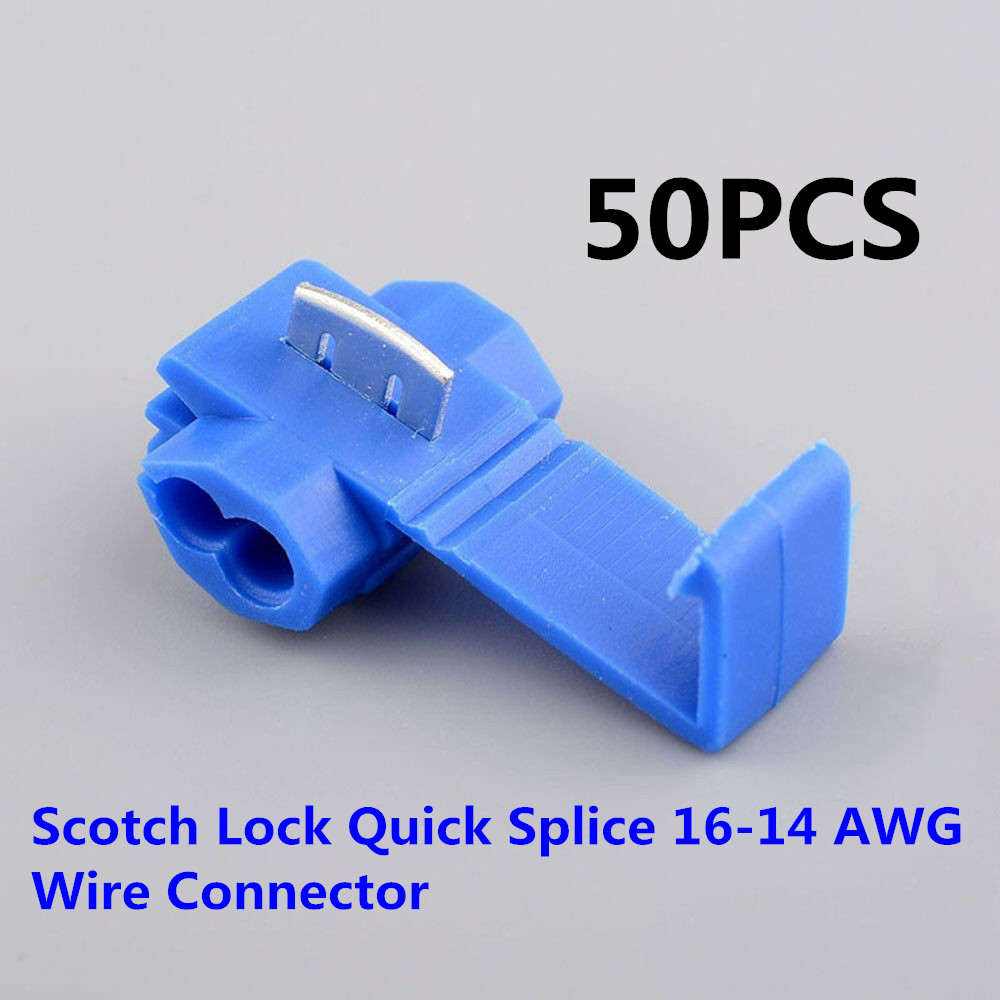 10x Electrical Terminals Crimp Quick Splice Lock Wire Connector 18-14 Gauge Blue