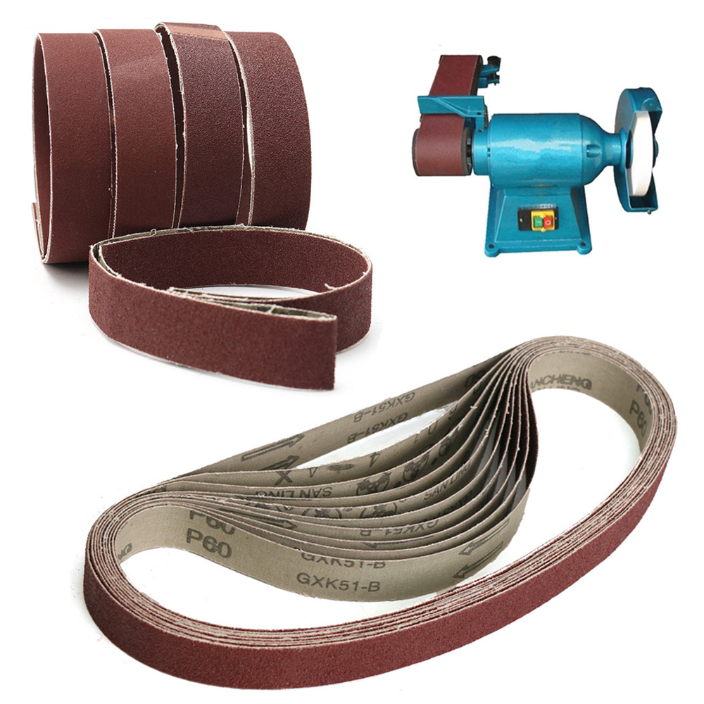 25x762mm 1/"x30/" Sanding Belts Aluminum Oxide Sander Abrasive Belt 60-1000 Grit