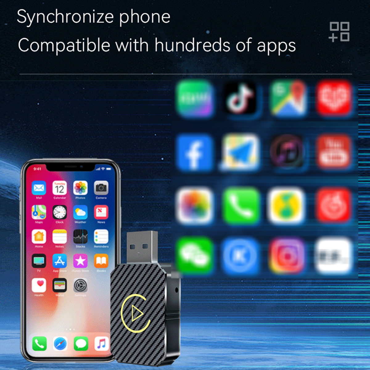 USB-C 2-in-1 CarPlay &Android Auto Dongle | Webwinkel