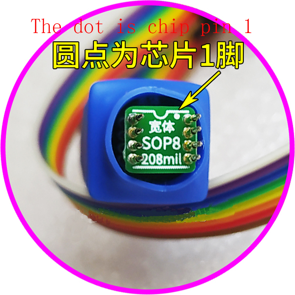 Câble Sonde à Clip SOP8 / SOIC8 - Pour Programmer EEPROM 93CXX/25CXX/24CXX Sur TL866, RT809H