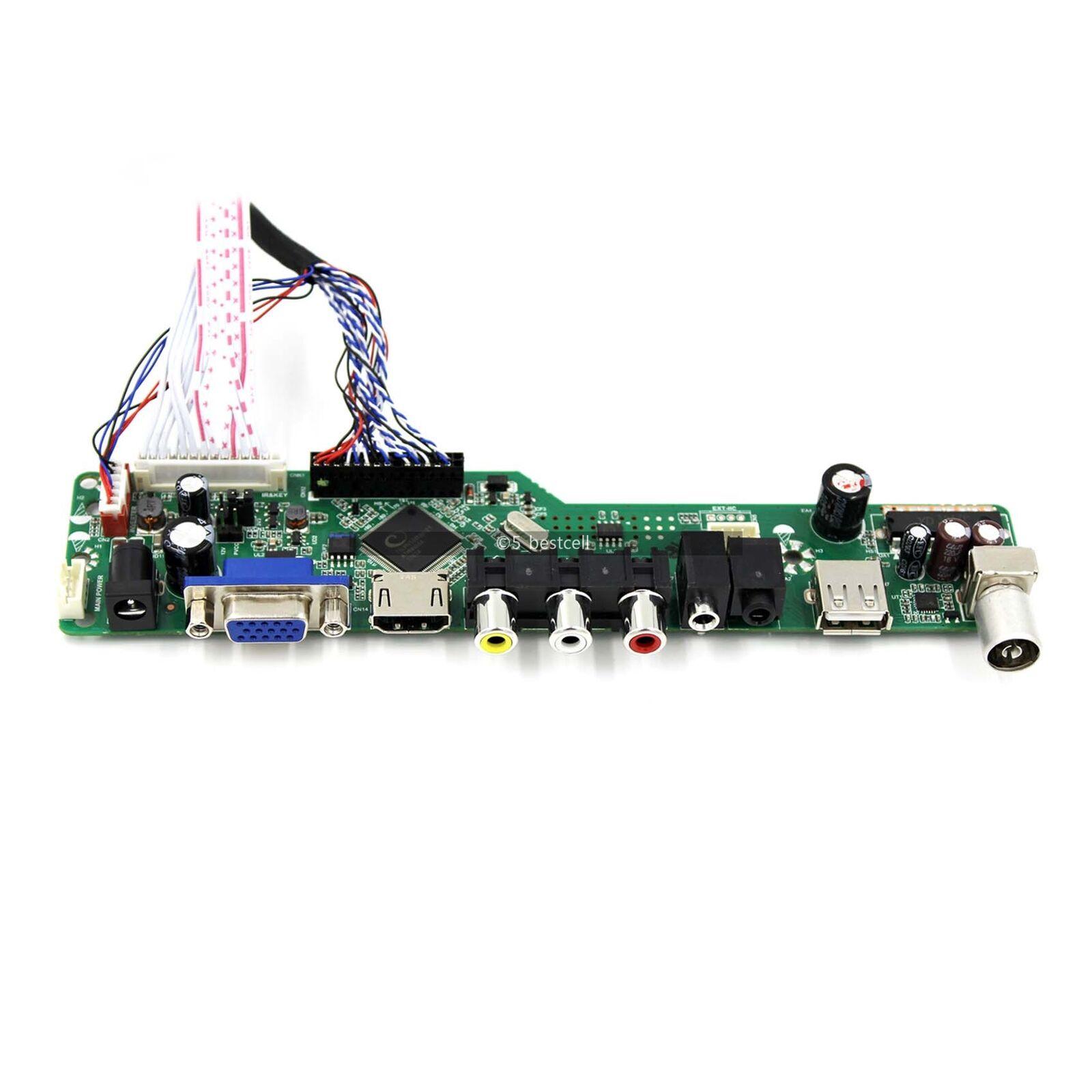 TV+HDMI+VGA+USB LCD LED Screen Controller Driver Board Kit for