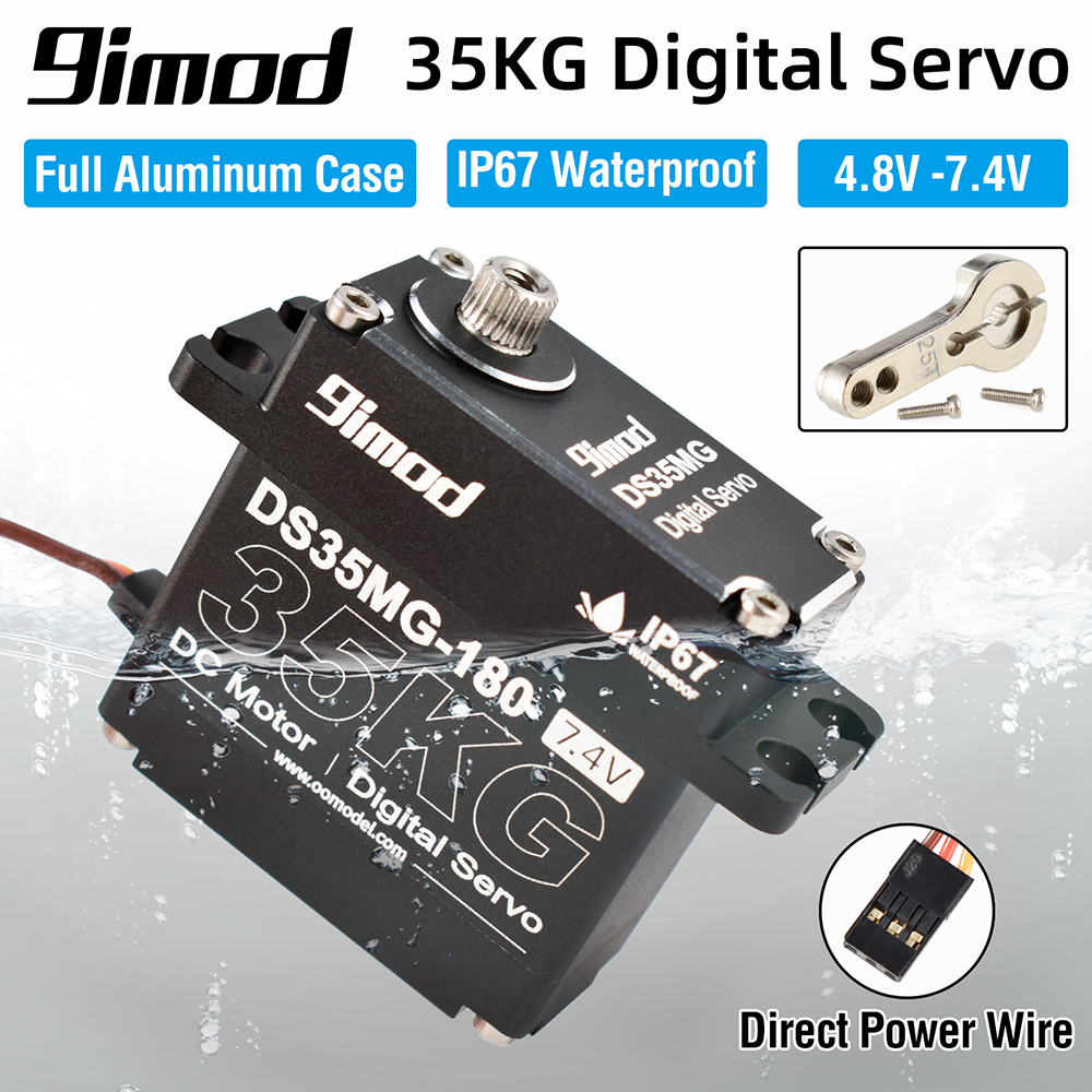 Servo Impermeabile 9imod DS35MG 35kg 180° In Metallo Per Cingolati RC 1:8 1:10 – SCX10 TRX4