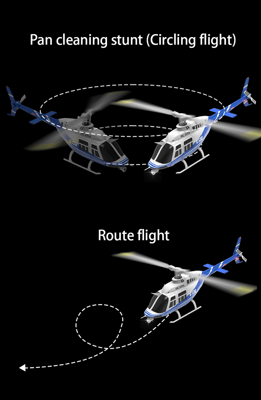 RC ERA RC Helicopter 1:33 Bell-206 6CH 6-axis Gyro Remote Control