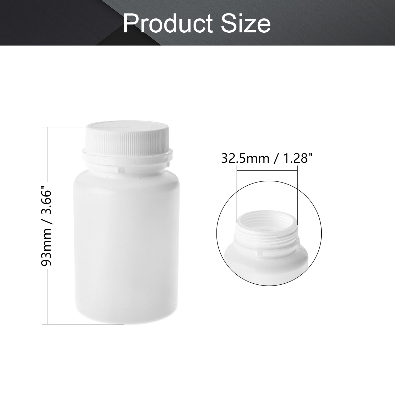 5pcs Clear Pill Plastic Medicine Bottles Empty Reagent Bottles