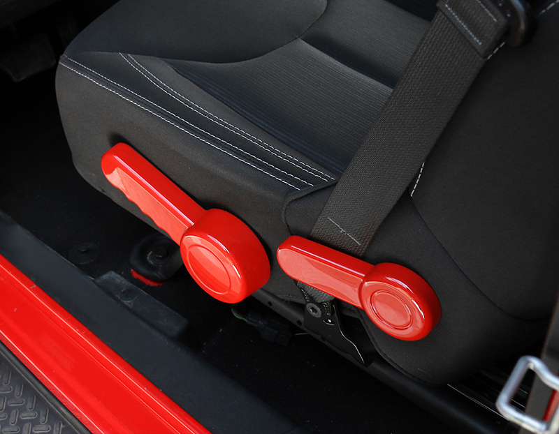 For Jeep Wrangler 4DR JK 2011-2017 Red Seat Adjust Handle Button Cover ...