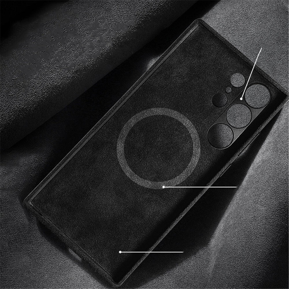 Magnetic Genuine Alcantara Leather Case for Samsung S24 S25 Ultra Magsafe Cover - Picture 8 of 26