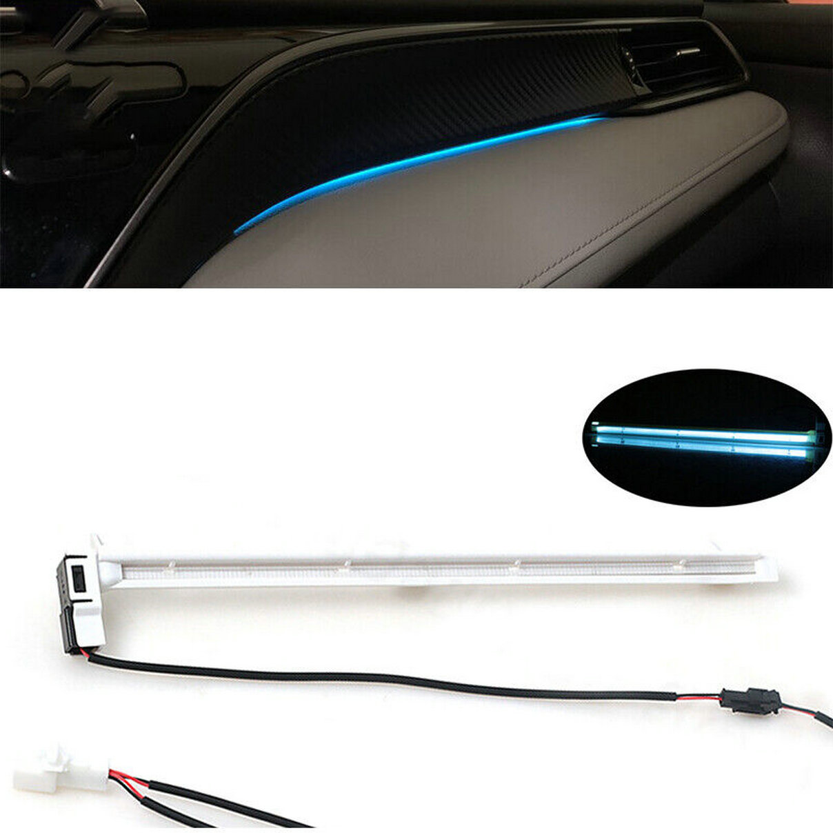 Auto Led centrale portabicchieri luci Interno decorativo lampada atmosfera  Ambiente luce blu ghiaccio per Toyota Camry 2018-2022