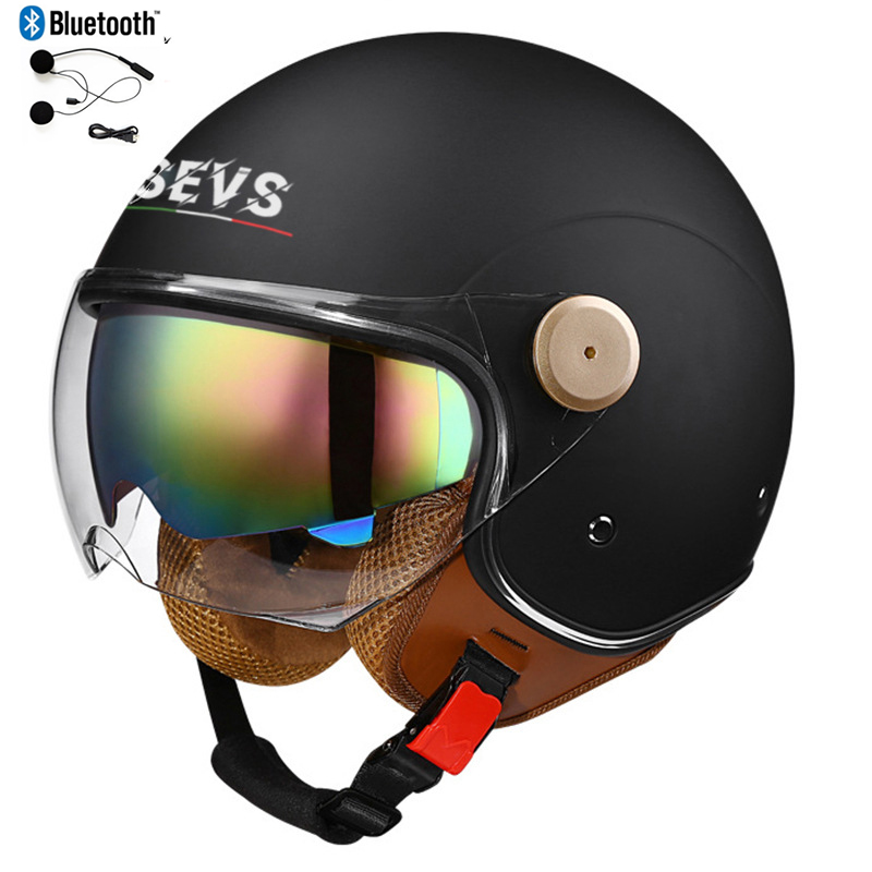 bluetooth motorcycle helmet 3 4 Harley-Davidson Fury N04 3/4 Helmet, Matte Black Davidson look Oumurs Motorcycle Bluetooth Modular Full