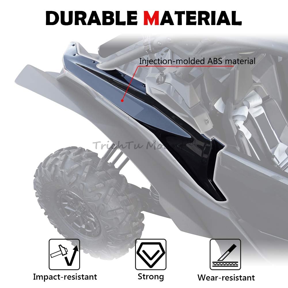 ABS Plastic 2× Rear Fenders Black Fits For Can-Am Maverick X3 Max
